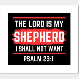 The Lord Is My Shepherd | Bible Verse Psalm 23:1 Posters and Art